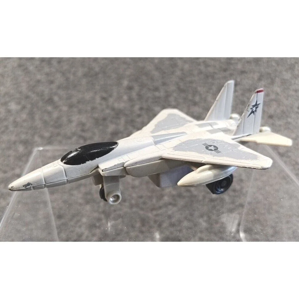 Die Cast Transport Plane, 2 Fighters & Military Helicopter Lot of 4 Mattel